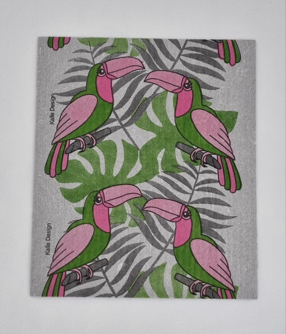 Designer sponge cloth (1x pack with 5 pcs.) -Toucan SALE!