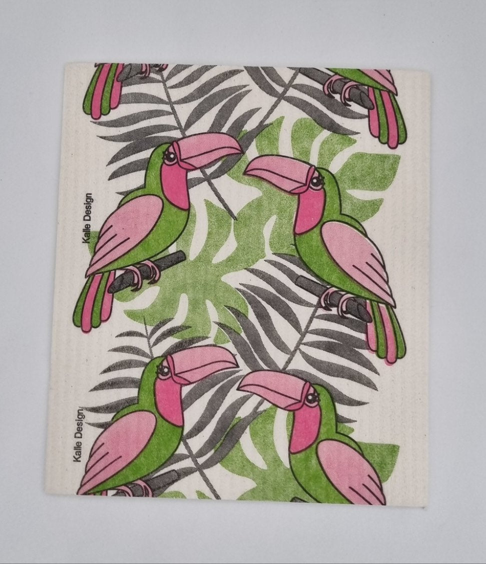 Designer sponge cloth (1x pack with 5 pcs.) -Toucan SALE!